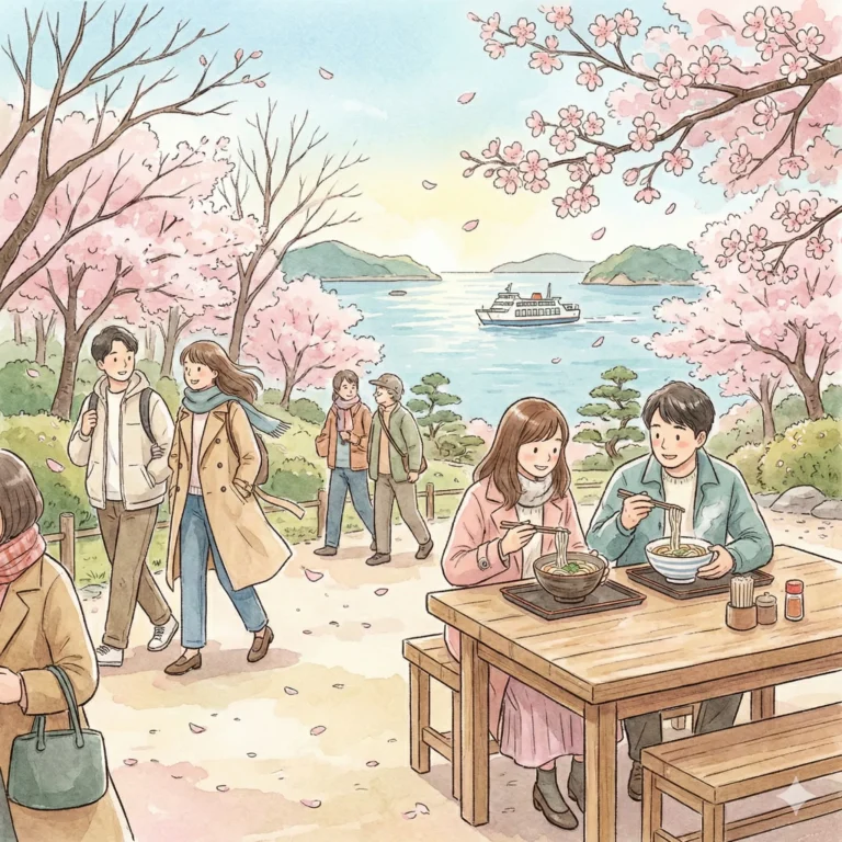 다카마쓰 3월 날씨 및 옷차림 가이드: 우동 투어와 벚꽃 여행 준비하기