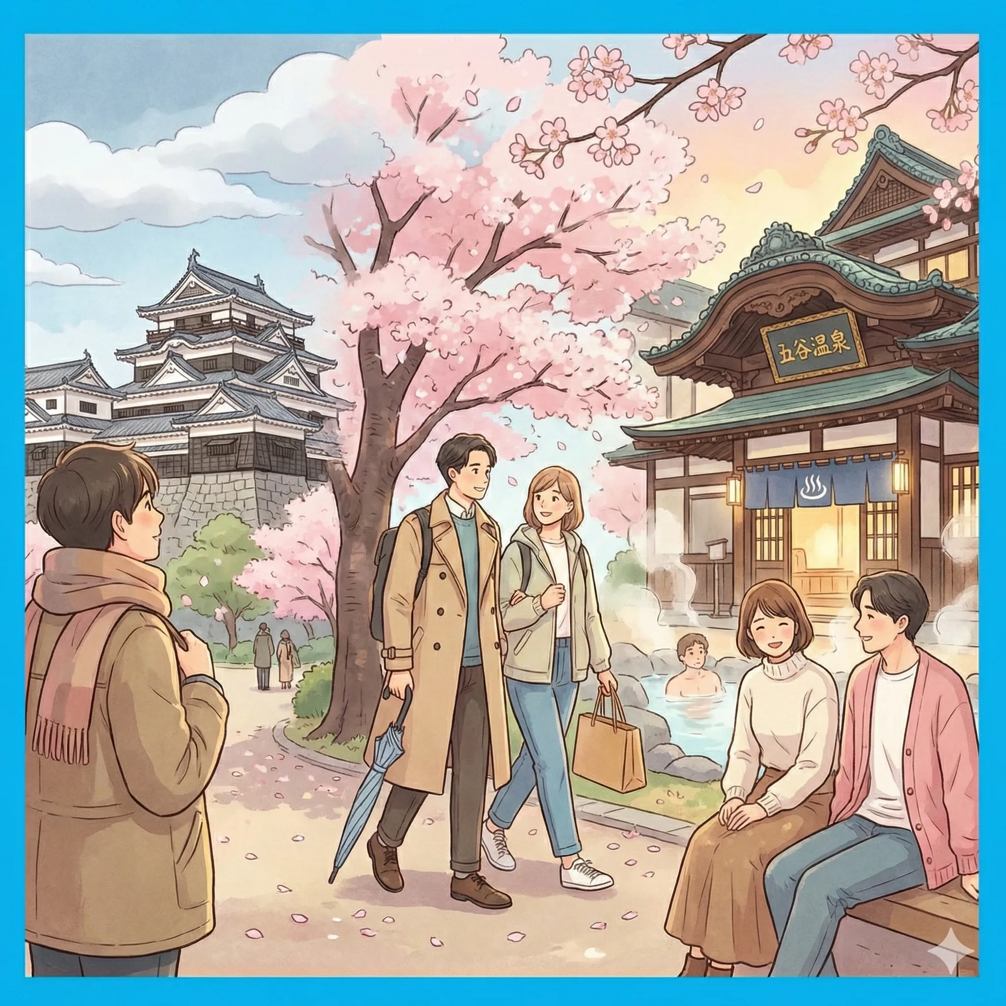 일본 소도시 여행의 매력, 마쓰야마 3월 날씨 옷차림 완전 정복