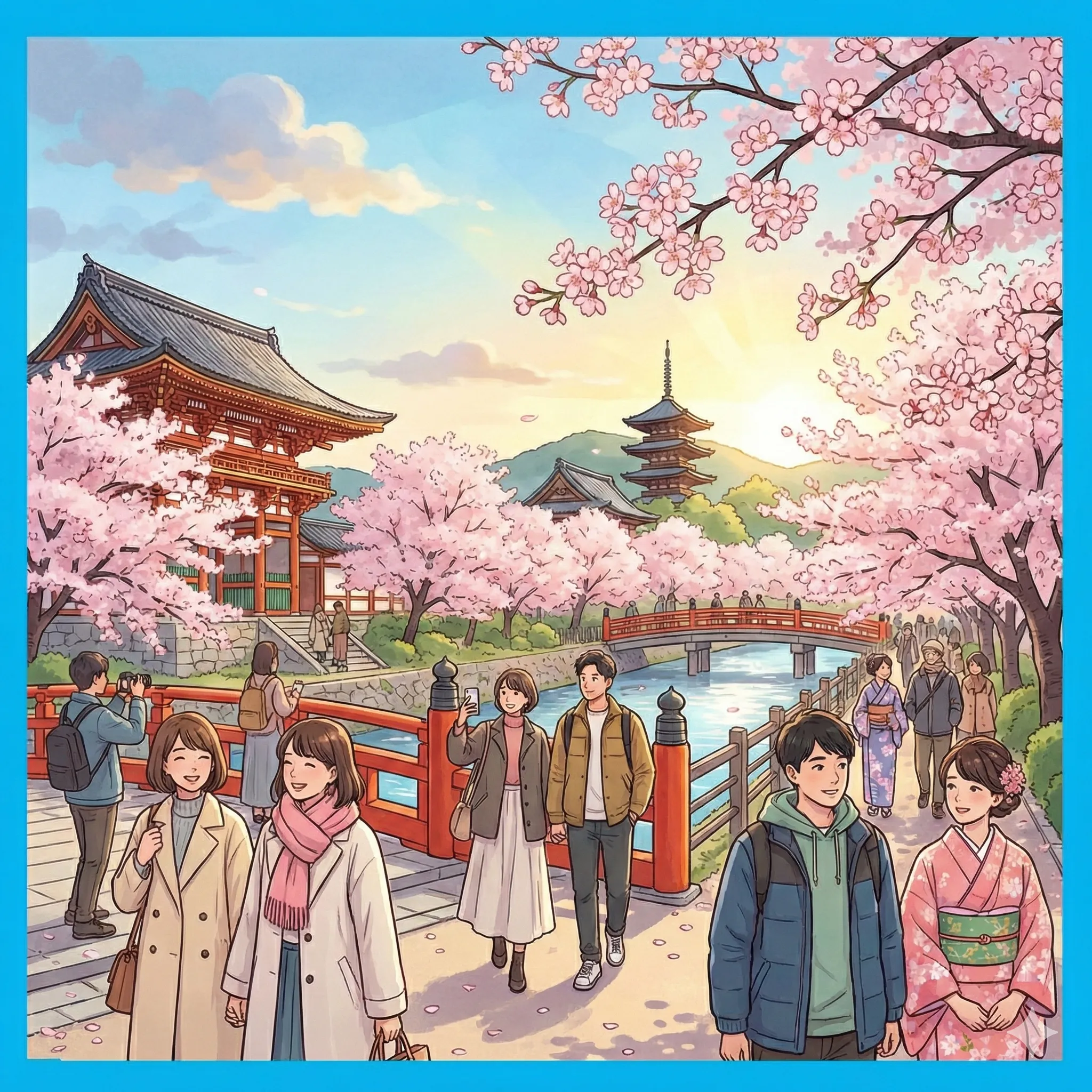 교토 3월 날씨 옷차림 벚꽃 여행 완벽 가이드